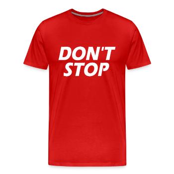 Dont stop - T-shirt bio Premium Homme - rouge - Devant - Damien (186cm)