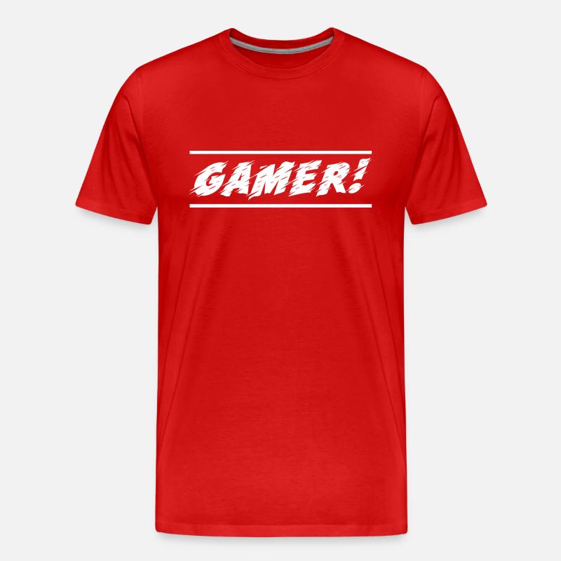 Game Gaming PC - Männer Premium Bio T-Shirt - Rot