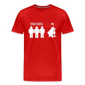 Photographe drôle Cadeau Photographie - T-shirt bio Premium Homme - rouge - Devant - Damien (186cm)