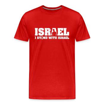 Israel Support Star of David East Travel - Men's Premium Organic T-Shirt - red - Front - Damien (186cm)