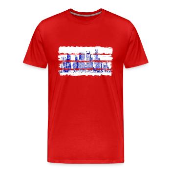 City usa illinois america travel united states - Men's Premium Organic T-Shirt - red - Front - Damien (186cm)