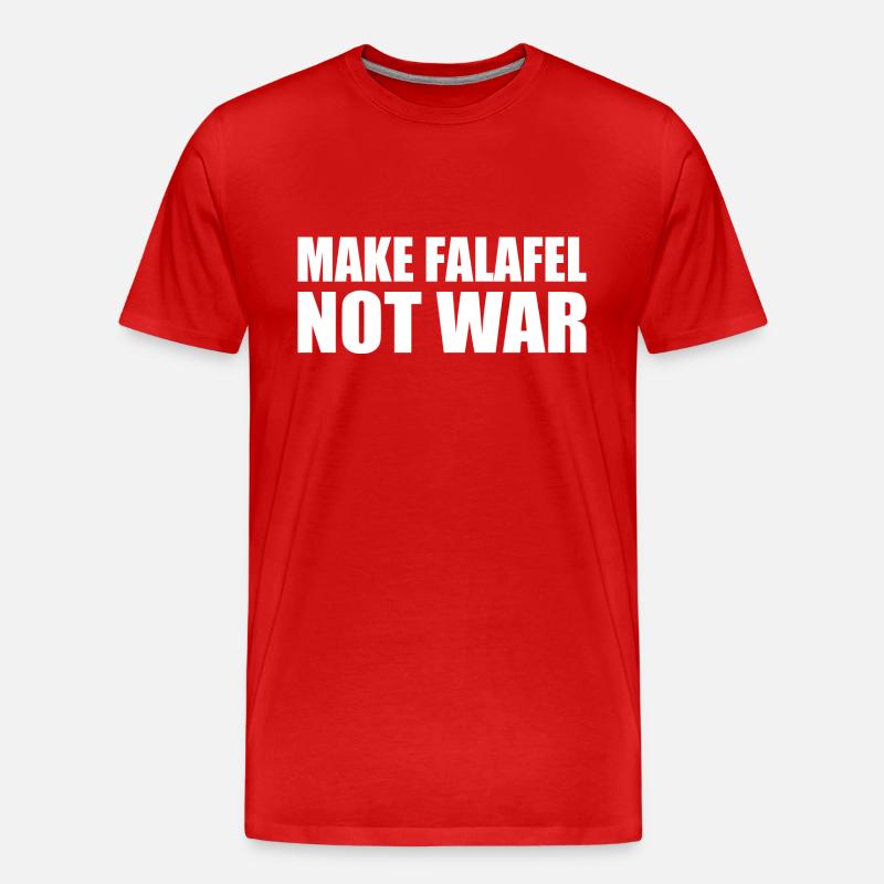 Make falafel not war - T-shirt bio Premium Homme - rouge