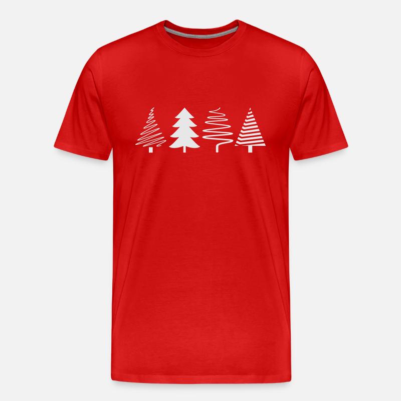 Trees - Männer Premium Bio T-Shirt - Rot