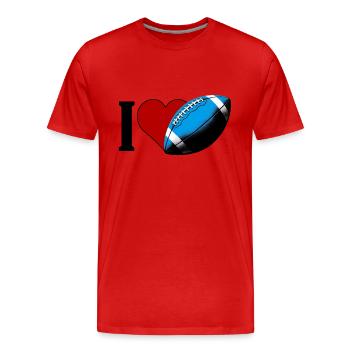 I ♥️ American Football | I Love American Football - Männer Premium Bio T-Shirt - Rot - Vorne - Damien (186cm)