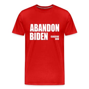 Abandon biden - Men's Premium Organic T-Shirt - red - Front - Damien (186cm)