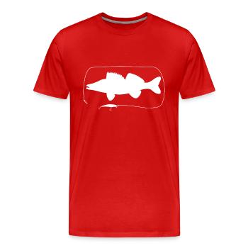 Sandre avec wobbler - T-shirt bio Premium Homme - rouge - Devant - Damien (186cm)
