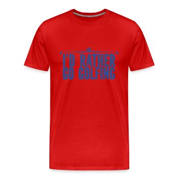 Golf - Golf Club Goldspieler Birdie Elite Luxury - Men's Premium Organic T-Shirt - red - Front - Damien (186cm)