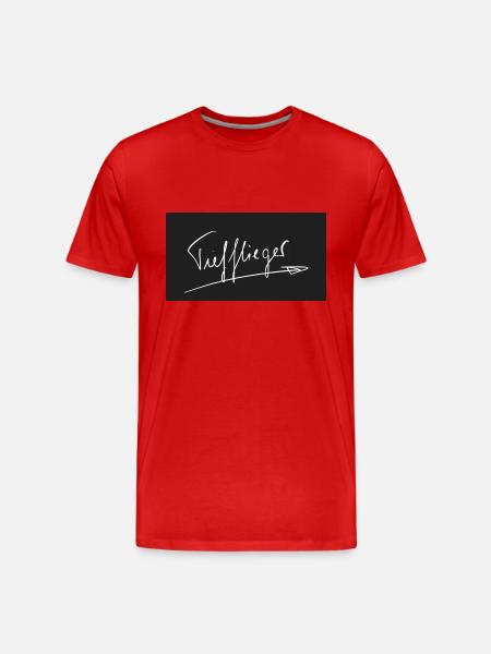 Tiefflieger - Männer Premium Bio T-Shirt - Rot
