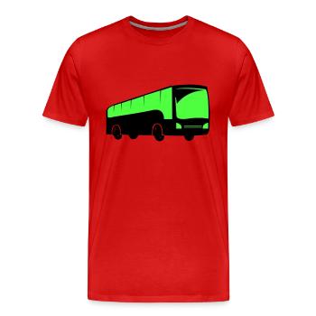 bus busfahren - Männer Premium Bio T-Shirt - Rot - Vorne - Damien (186cm)