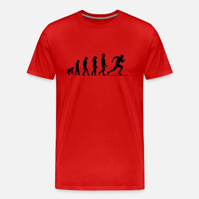 Evolution Sprint / Sprinter - Männer Premium Bio T-Shirt - Rot