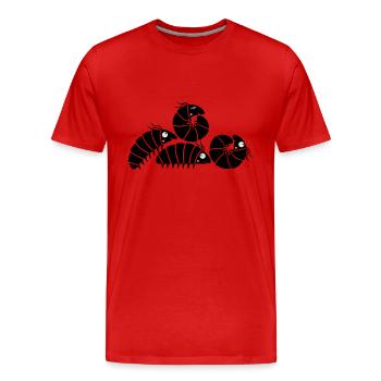 Asselhaufen - Männer Premium Bio T-Shirt - Rot - Vorne - Damien (186cm)
