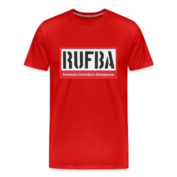 RUFBA - Männer Premium Bio T-Shirt - Rot - Vorne - Damien (186cm)