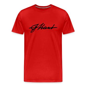 la signature d'Emmanuel Kant - T-shirt bio Premium Homme - rouge - Devant - Damien (186cm)