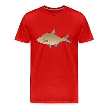 bream - Men's Premium Organic T-Shirt - red - Front - Damien (186cm)