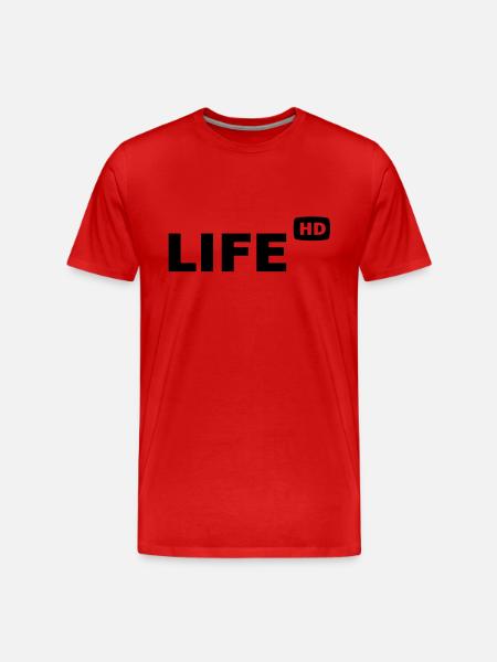 Life in HD - Men's Premium Organic T-Shirt - red