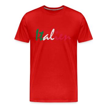 italy - Men's Premium Organic T-Shirt - red - Front - Damien (186cm)
