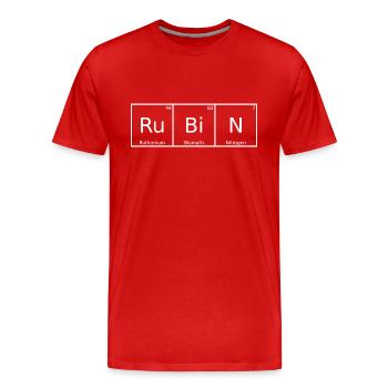 Rubin Name Vorname Chemie Periodensystem Elemente - Männer Premium Bio T-Shirt - Rot - Vorne - Damien (186cm)