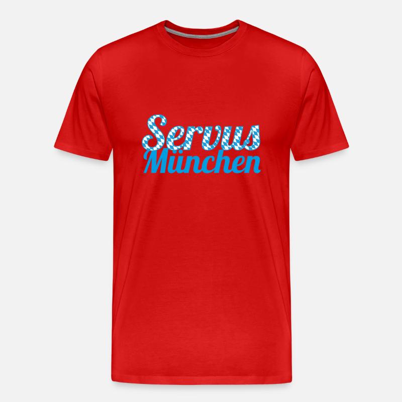 Servus München - Männer Premium Bio T-Shirt - Rot