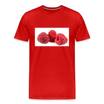 Framboise. Framboise - T-shirt bio Premium Homme - rouge - Devant - Damien (186cm)