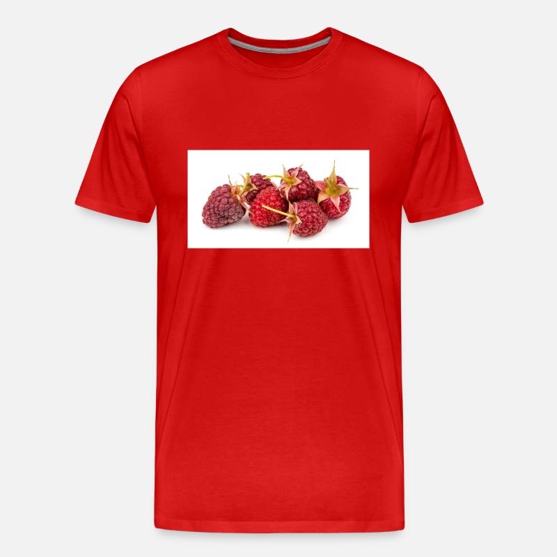 Himbeere. raspberry - Männer Premium Bio T-Shirt - Rot