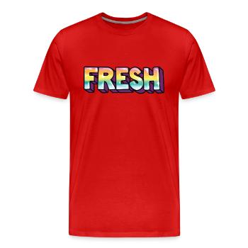 Frais - T-shirt bio Premium Homme - rouge - Devant - Damien (186cm)