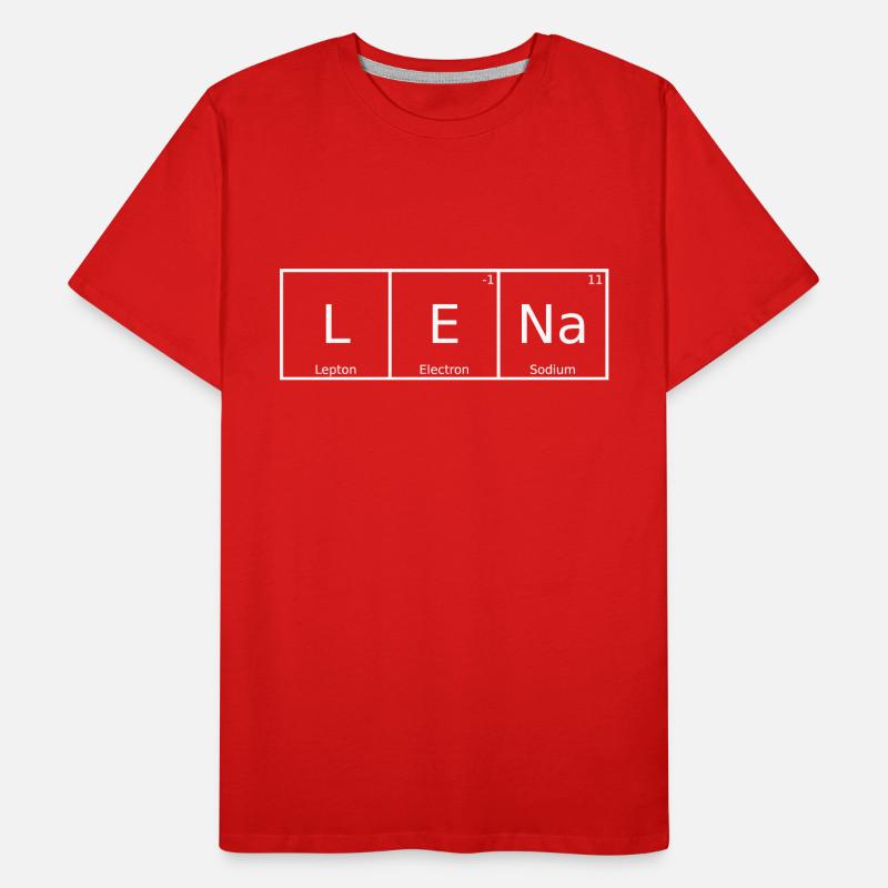 Lena Name First Name Chemistry Periodic Table Elements Men's Premium Organic T-Shirt
