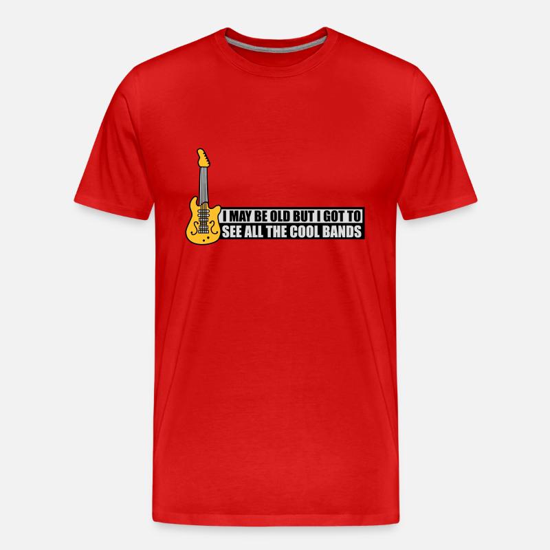 I may be old - Männer Premium Bio T-Shirt - Rot