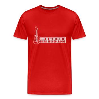 Je suis peut-être vieux - T-shirt bio Premium Homme - rouge - Devant - Damien (186cm)