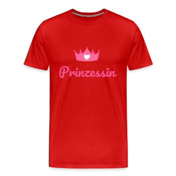 Prinzessin - Männer Premium Bio T-Shirt - Rot - Vorne - Damien (186cm)