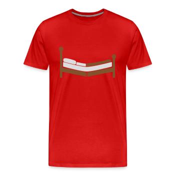 Logo clipart de lit brisé - T-shirt bio Premium Homme - rouge - Devant - Damien (186cm)