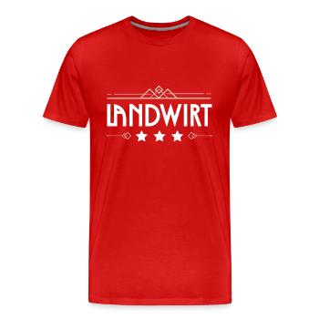 Landwirt Beruf - Männer Premium Bio T-Shirt - Rot - Vorne - Damien (186cm)
