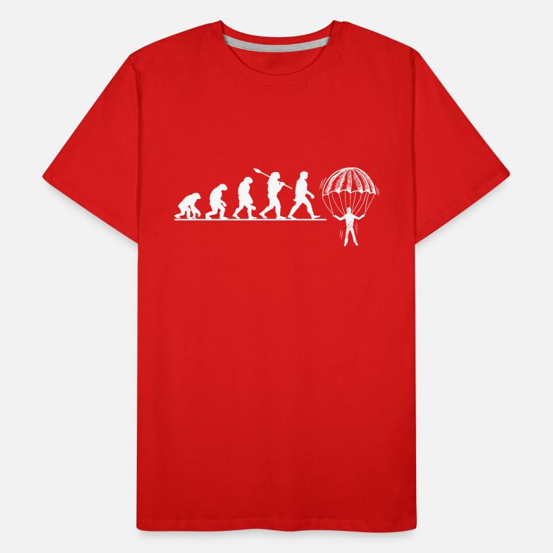 Evolution Fallschirm Männer Premium Bio T-Shirt