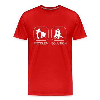 Tänzer Ballett Geschenk Tanz Ballerina Tanzkurs - Männer Premium Bio T-Shirt - Rot - Vorne - Damien (186cm)