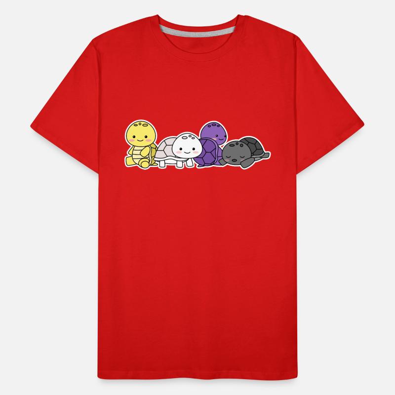Non-binary flag turtle design for Enbys Men's Premium Organic T-Shirt