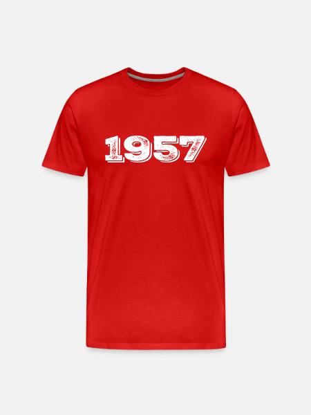 Birthday Gift 1957 - 1957 - Men's Premium Organic T-Shirt - red