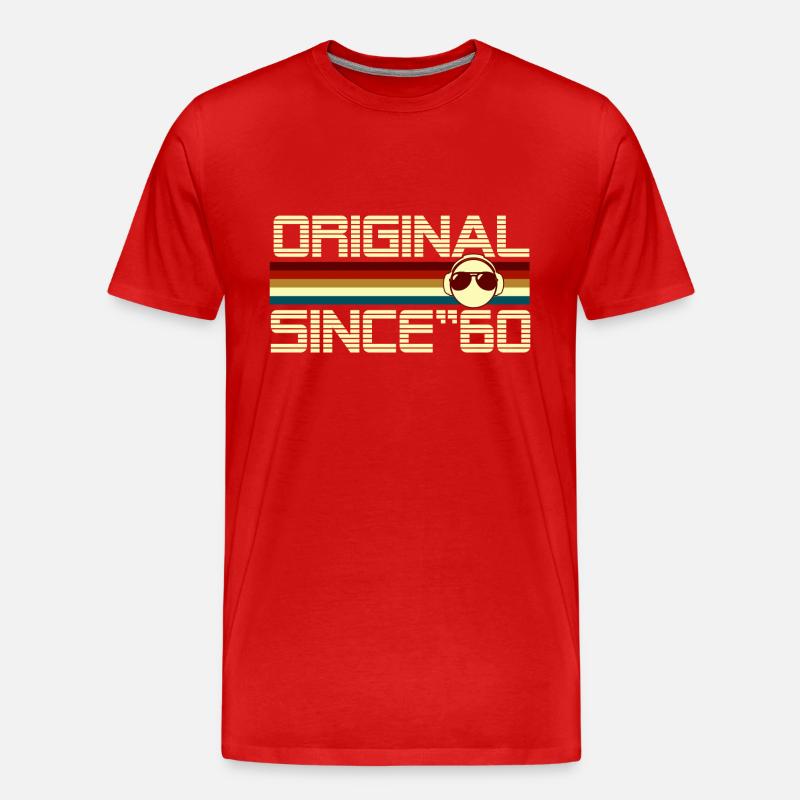 Seit 60 - Männer Premium Bio T-Shirt - Rot