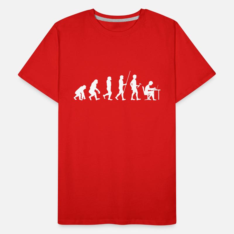 Evolution Work Man Funny Worker Humor Men's Premium Organic T-Shirt