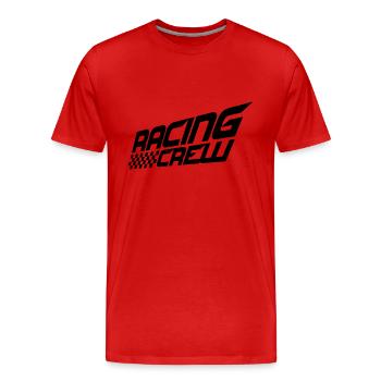 Racing Crew Cool Team Spruch Liebe Rennauto Fahren - Männer Premium Bio T-Shirt - Rot - Vorne - Damien (186cm)