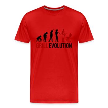 grill evolution - Männer Premium Bio T-Shirt - Rot - Vorne - Damien (186cm)