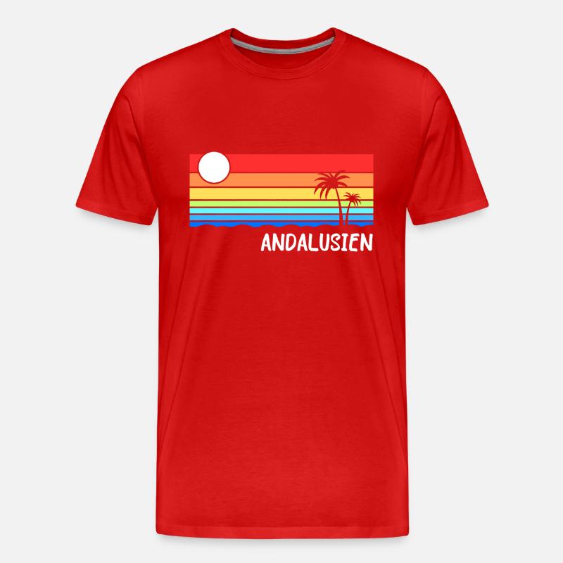 Andalusien Spanien Urlaub Idee - Männer Premium Bio T-Shirt - Rot