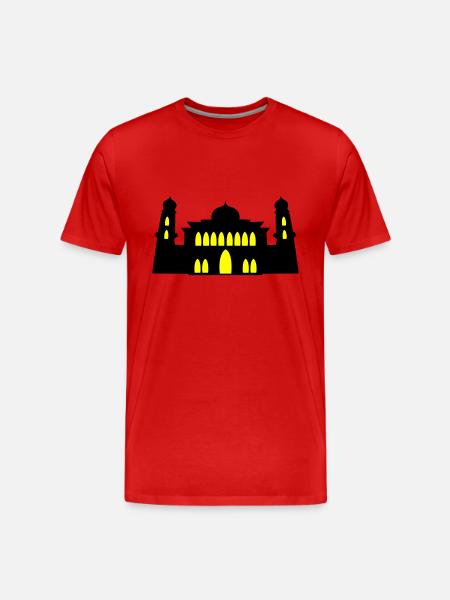 mosque silhouette - Men's Premium Organic T-Shirt - red
