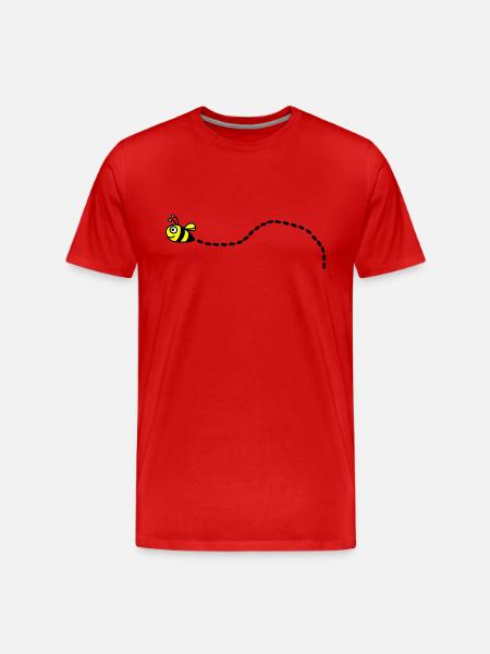 Bee - Men's Premium Organic T-Shirt - red