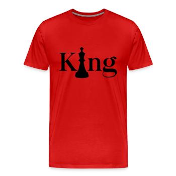 König - Männer Premium Bio T-Shirt - Rot - Vorne - Damien (186cm)