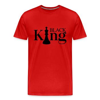 roi noir - T-shirt bio Premium Homme - rouge - Devant - Damien (186cm)
