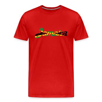 Jamaica - Männer Premium Bio T-Shirt - Rot - Vorne - Damien (186cm)