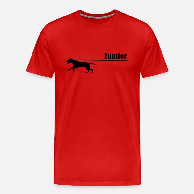 Zugtier - Männer Premium Bio T-Shirt - Rot
