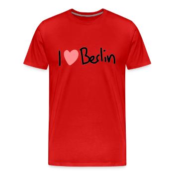 I love Berlin - Men's Premium Organic T-Shirt - red - Front - Damien (186cm)
