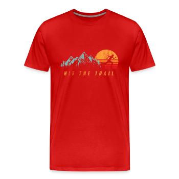 Hit The Trail Chemise Jogger pour garçon - T-shirt bio Premium Homme - rouge - Devant - Damien (186cm)