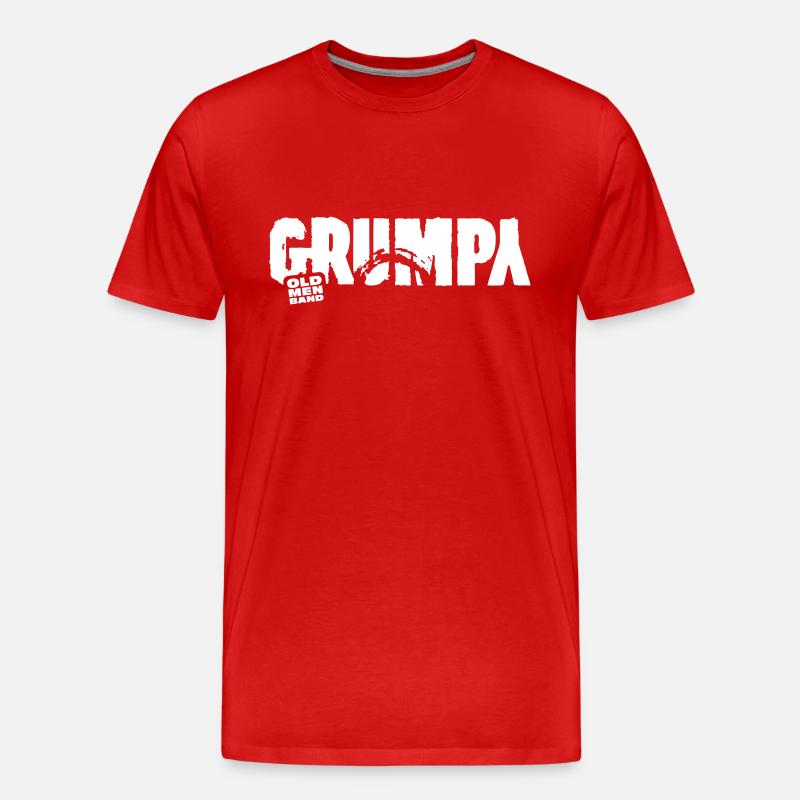 GRUMPY white - Männer Premium Bio T-Shirt - Rot