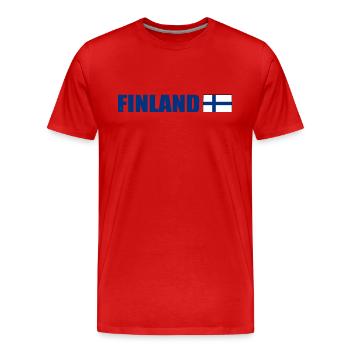 Finnland - Männer Premium Bio T-Shirt - Rot - Vorne - Damien (186cm)